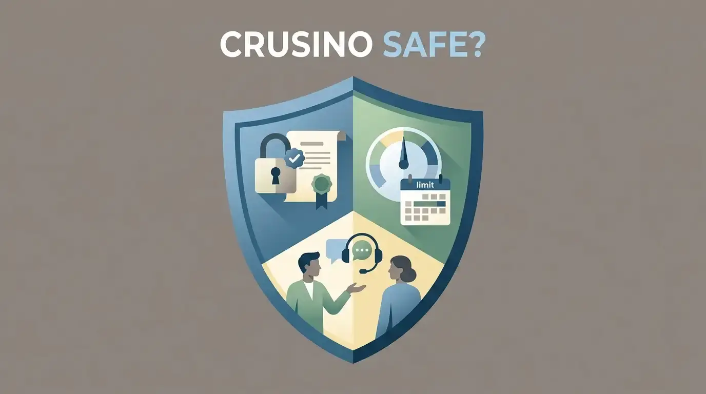 Trust checklist with support, limits, verification and regulation icons